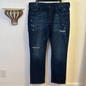 True Religion Ricky Relaxed Straight Leg Jeans, Size 44x34, Men's Big & Tall